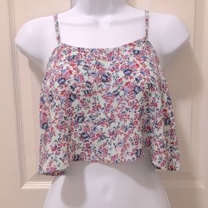 NEW H&M Floral Cropped Top